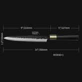 Kajiya Asakusa 9'' YanagiBa - Professional Japanese Kitchen Knife for Sushi & Sashimi Mastery with 3-Layer VG10 Steel Blade & Natural Wooden Handle (Ebony)